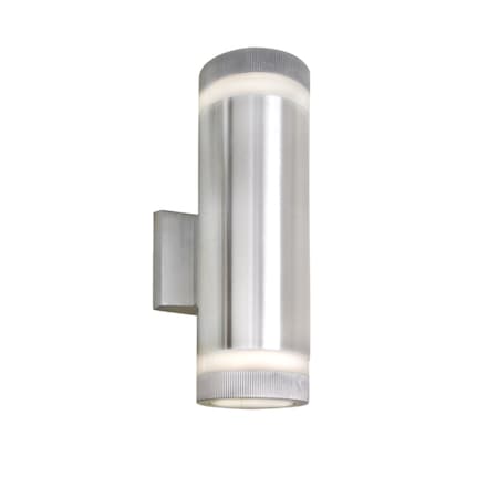 Maxim Lighting Lightray 2-Light 4.25" Wide Brushed Aluminum Outdoor Wall Sconce 6112AL